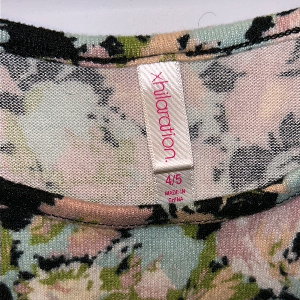 Floral Kids Dress with Black Skirt​ - Picture 2 of 5